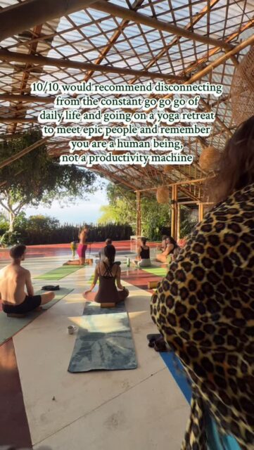 If life has started to feel like one long to-do list, this is your sign! 💫

Book the retreat. Take the trip. Do the yoga. Meet the amazing humans. Take a deep exhale.

A few days away from the constant doing to just be, move your body, breathe deeply, and reconnect with yourself.

You’re not meant to spend your life checking boxes, you’re meant for more than that and to actually live your life! 🙌🏻

We also include adventures, exploration, and time to experience the place we’re in… and everything is taken care of in advance so you can simply arrive, receive, and enjoy. 💃🏻✨😏🕺🏻