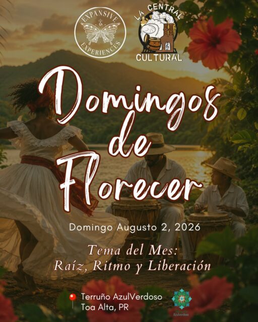 🪘🌿 RAÍZ, RITMO Y LIBERACIÓN 💃🏻🌺

Este próximo Domingo de Florecer nos invita a volver a la raíz, sentir el ritmo y permitir que el cuerpo se exprese. ✨

En esta edición especial, exploraremos la conexión entre nuestras raíces, el movimiento y la liberación a través de una experiencia de bomba puertorriqueña. 🇵🇷🥁

La bomba es ritmo, historia, resistencia, conexión y expresión. Y domingo Augusto 2, nos permitiremos escuchar, sentir, mover y soltar — recordando que, a veces, aquello que no podemos expresar con palabras encuentra su camino a través del cuerpo. 🔥

✨ Círculo de apertura & intención
🧘🏽‍♀️ Yoga flow
🪘 Experiencia de bomba puertorriqueña
📝 Journaling & reflexión
💫 Conexión consciente
🍲 Cena nutritiva en comunidad

📅 Domingo, 2 de agosto
🕑 2:00 PM – 6:00 PM
📍 Terruño AzulVerdoso
🎟️ Cupos limitados

Ven tal como eres.
Vuelve a la raíz. Siente el ritmo. Libérate. 🥁🌿🔥🦋

¿Quién viene a florecer con nosotros? 🌺✨