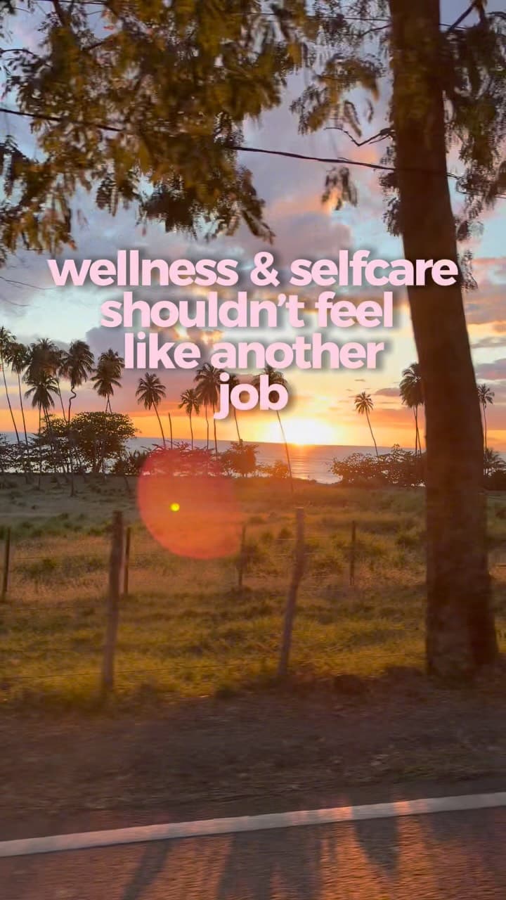 As someone who has been working in this industry for over 10 years, I feel obligated to make this PSA: wellness and self-care have become so overly monetized and it shouldn’t feel like another burdening task in your day.
And maybe I’m guilty of it too, because it’s how I make a living. But my goal is always to help people find self-love, reconnect with themselves + the planet, and refill their cup. Sadly, we live in a financial world where I need to get paid to survive too. And that’s definitely a battle I face.
I remember when I first started teaching yoga to my friends at the park. They’d tell me, “You should do this professionally!” And I’d say, “Naa, I don’t think yoga should be charged for.” That part still lives within me.
But I digress.
My point is that wellness and self-care can be so simple. It doesn’t have to be expensive, complicated, or feel like another task on your to-do list.
It can be:
🌅 Taking a walk and watching the sunset.
🫂 Catching up with a friend.
🐶 Dancing with your dog.
💃 Moving your body just because it feels good.
🧘🏻♀️ Taking 5 minutes to meditate.
🌿 Sitting in nature and simply being.
If you have the privilege and can invest in your wellness and self-care by attending retreats and events, eating healthier, or exploring different practices, then amazing!
✨ There is so much beauty in having access to those experiences.
But that doesn’t mean there aren’t plenty of free versions of self-care, or that wellness can’t be a simple, joyful part of your day.
Don’t let capitalism make you think taking care of yourself is another job.
It’s meant to be easy, fun, and joyful. It’s meant to help you refill your cup, not leave you feeling like you have another thing to accomplish.
You don’t need to constantly be working on yourself to be worthy of love, rest, or joy.
Sometimes, you just need to dance, laugh, breathe, connect, and enjoy being alive. 🦋
And that’s wellness too. 🥹🫶🏽